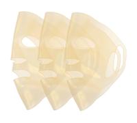 ARTSEWPLY 3 Pièces Couverture de Masque Visage Silicone Réutilisable Étanche et Pliable Maintien Hydratation pour Soins Visage Masque Doré Pratique et Portable