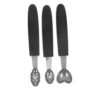 ARTSEWPLY 3 Pièces Cuillère Boule Glace Inox Outil Polyvalent pour Melon et Dessert Cuillère Glace Professionnelle Robuste pour Maison et Fête