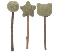 ARTSEWPLY 3 pièces Kitten Catnip Lollipop Set Edible Cat Molar Chew Toys for Dental Health Interactive Catnip Balls for Indoor Play and Licking