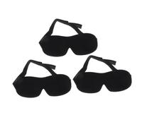 ARTSEWPLY 3 pièces Masque de Sommeil et Confortable Lot de Masques Occultants Noirs pour Dormir Voyager Travailler Sieste