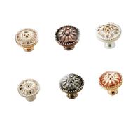 ARTSEWPLY 3 Pièces Poignée de Tiroir Style Champignon Bouton Meuble Vintage Rond Poignée Placard Facile à Installer pour Armoire et Commode Design Élégant Bronze