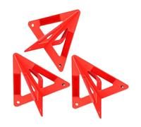 ARTSEWPLY 3 pièces Triangle de Signalisation Routière Pliable Triangle Avertissement Réfléchissant pour Voiture Panneau de Sécurité Urgence Matériau Haute Visibilité Facile à Stocker et
