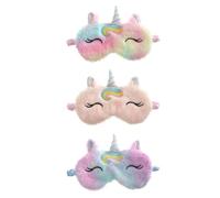 ARTSEWPLY 3pièces De Nuit Licorne De Masques Occlusifs Colorés Pour Confortable Et Parfait Pour Sommeil Siestes Comme Amusant