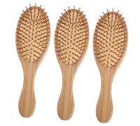 ARTSEWPLY 3pièces Peigne de Massage Cheveux Bambou avec Ventouse Peigne à Dents Larges pour Démêler Cheveux Fins et Épais Portable et Pratique