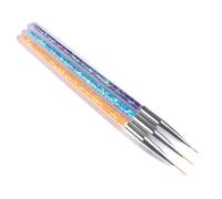 ARTSEWPLY 3pièces Pinceaux Liner Pour Nail Art Ensemble De Outils De Dessin Précis Pour Décorations Pour Et Maquillage