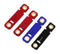 ARTSEWPLY 4 Ensembles Anneaux de Pied pour Oiseau Colorés Protège-Pattes Réutilisables avec Ouverture pour Perruches et Perroquets Bleu Rouge Noir