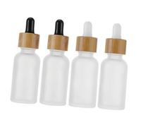 ARTSEWPLY 4 pièces Bouteilles Verre avec Pipette Flacons Doseurs Transparents à Bouchon Distributeurs Huile Essentielle Portables et Réutilisables pour Voyage Étanches et