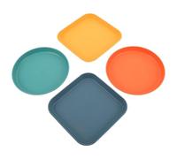 ARTSEWPLY 4 pièces Lot Assiettes Peu Profondes pour Chats et Chiens Petits Multifonctionnelles pour Nourriture Humide Croquettes et Friandises Design Antidérapant Facile à Nettoyer