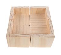 ARTSEWPLY 4 Pièces Lot de 4 Rehausseurs de Lit pour Tout-Petits en Bois Massif, Hauteur 3 Cm, Dimensions 6x6 Cm, Pieds de Support Robustes et Compatibles Berceau, Sol Renforcée pour Chambre