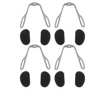 ARTSEWPLY 4 Pièces Lot de Coussinets Nez pour Lunettes de Soleil Support Intégré avec Fixation à Vis et Système Push-in Antidérapant pour Remplacement Pont de Lunettes