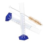 ARTSEWPLY 4 pièces Lot de Cylindres Gradués Verre Base Ronde Stable Résistant Chaleur pour Laboratoire Scientifique École Expériences
