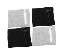 ARTSEWPLY 4 pièces Lot de Pochettes Poignet Sport avec Fermeture Éclair Bracelet Ajustable Confortable Matériau Extensible Unisexe pour Course Marche Yoga et Rangement Clés