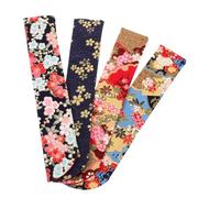 ARTSEWPLY 4 pièces Lot de Pochettes Vintage pour Éventails Pliants à Main Housse Portable pour Éventail Accessoire Japonais Protection Compacte