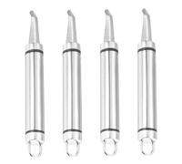 ARTSEWPLY 4 pièces Outil Acier Inoxydable pour Retirer Noyaux de Fruits et Déveiner Crevettes Ustensile Cuisine Multifonction Portable pour Longan Litchi et Fraises