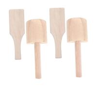 ARTSEWPLY 4 pièces Set de Pagaies Bois pour Modelage Argile Planche de Poterie Compacte et Portable Outils pour Sculpture et Façonnage de Pâte Céramique