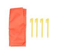 ARTSEWPLY 4 pièces Tapis de Pique Pliable et Imperméable Orange Matelas Multifonction avec Piquets et de Rangement pour Camping Plage et Activités Extérieures
