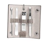 ARTSEWPLY 4pièces Kit Manucure Professionnel Inoxydable Coupe-ongles à Ongles Pince à Sourcils Et Cure-oreille Avec Étui De Rangement Portable Outil Complet Pour Soins Des Mains Et Cadeau Ma