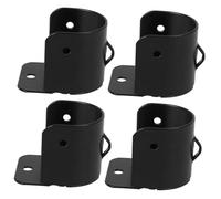 ARTSEWPLY 4pièces Supports De Tringle à Rideau Acier Inoxydable Douilles De Tringle à Bride pour Salle De Bain