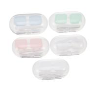 ARTSEWPLY 5 Ensembles Étuis pour Lentilles de Contact Boîtes de Rangement Portables et Étanches Design à Clapet Assortiment Couleurs Mixtes Réutilisables et Durables