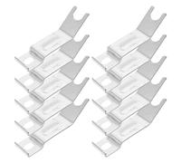 ARTSEWPLY 5 Paires Extensions de Stabilisateurs Vélo 5 Paires, Supports de Fourche en Acier Argenté 14 X 3,1 X 1,5 Cm pour Roues D'entraînement, Accessoires d'apprentissage Vélo Garçon et