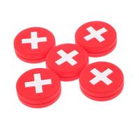 ARTSEWPLY 5 Pièces Amortisseurs de Vibration pour de Tennis de Silicone avec Design Drapeau Suisse Absorbeur de Chocs Accessoire Pratique et Professionnel pour Joueurs de Tennis