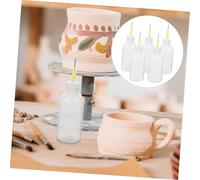 ARTSEWPLY 5 Pièces Set de Bouteilles Applicatrices à Pointe Aiguille pour Glaçure Poterie Flacons Plastique Durables pour Peinture et Finition Précise des Argileuses