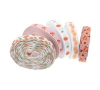 ARTSEWPLY 5 Rouleaux Rubans Grosgrain Polyester Automne avec Citrouille et Érable pour de DIY Décorations de Fête de Thanksgiving
