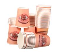 ARTSEWPLY 50 Pièces Lash Training Paper Cups For Eyelash Extensions Beginner-friendly Practice Tool With Realistic Eye Contour Portable Eye Lash Accessories For Skill Enhancement