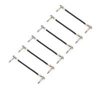 ARTSEWPLY 6 pièces Câbles Instrument Plat Droit à Angle Droit Connecteurs Métalliques Résistants pour Basse Clavier et Pédales Effet Blindage Double et Haute