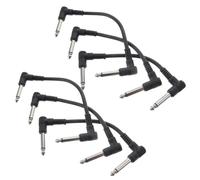 ARTSEWPLY 6 pièces Lot de Câbles Patch Guitare Électrique Câble Audio Instrument vers Plat et Transmission Sonore Stable