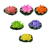 ARTSEWPLY 6 pièces Lotus Artificiel Décoratif Couleur Vive pour Bassin et Scène Accessoires de Danse Fleur Flottante pour Jardin Aquarium et Piscine