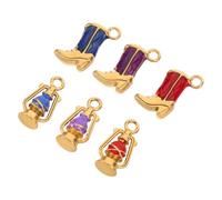 ARTSEWPLY 6 Pièces Pendentifs et Lanternes Émail Double Face Acier Inoxydable Breloques Bijoux DIY pour Colliers Bracelets Charme Western Vintage pour Création de Bijoux