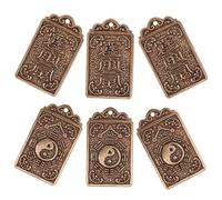 ARTSEWPLY 6 Pièces Pendentifs Laiton Huit Diagrammes DIY Breloques Suspendues Durables pour Porte-clés et Décoration de Sac Accessoires Multipratiques pour Bricolage et Cadeaux