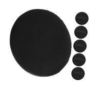 ARTSEWPLY 6 pièces Puff Maquillage Ultra-fin Velours Crystal Noir Applicateur Fond de Teint et Poudre Réutilisable pour Femme Fixation Maquillage Polyvalente