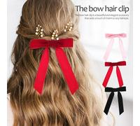 ARTSEWPLY 6 pièces Velvet Hair Clips With Long Bows For Women And Teen Elegant Hair Accessories In And For Chic Hairstyles