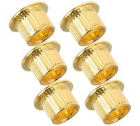 ARTSEWPLY 6 pièces Vintage Style Metal Threaded Guitar Tuner Bushings Semi-enclosed Ferrules For Electric And Bass Guitar Replacement Parts