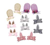 ARTSEWPLY 6paires Barrettes à Cheveux Pour Filles De Clips à Oreilles De Lapin Sequins Accessoires Mode Pour Look Adorable