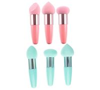 ARTSEWPLY 6pièces Beauty Makeup Sponge Pens Set Portable Makeup Sponges for Foundation Concealer Powder Wet and Dry Use with Handle for Women