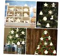 ARTSEWPLY 72 Pièces DIY Pendentifs de Noël Distinctifs Décorations Suspendues Coffret Compartiments pour Loisirs Créatifs