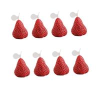 ARTSEWPLY 8 Pièces Bougies Parfumées Fraise Créatives Lot de Mini Bougies Aromatiques Cire de Soja Décoratives pour Maison Relaxation et Cadeau