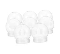 ARTSEWPLY 8 Pièces Boule à Neige Transparente DIY avec Bouchon Vissable Globes Eau Plastique Compacts pour Boule Neige Décorations Artisanales Noël