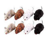 ARTSEWPLY 8 pièces Jouets Souris Mécanique Peluche Lot pour Chat Attractif sans Pile Jeu Interactif pour Félins Couleur Aléatoire Couleur Aléatoire