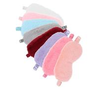 ARTSEWPLY 8 Pièces Masques de Sommeil Pelucheux Cache-yeux Léger et Confortable pour Dormir Bandeau Doux et Respirant pour Voyage et Repos