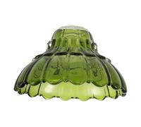 ARTSEWPLY Abat-jour en Verre Vert de Fleur Diamètre 17 Cm Hauteur 10 Cm Petit Diffuseur pour Lampe à Suspendre et Lampe de Table Abat-jour de Remplacement Décoratif