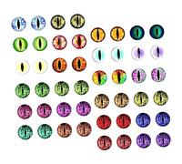 ARTSEWPLY Accessoires DIY Patchs en Verre pour Poupées Globes Oculaires Réalistes 20mm 100pcs Bleu Décoration Halloween Loisirs Créatifs Fête Garçon Et Filles Amusement