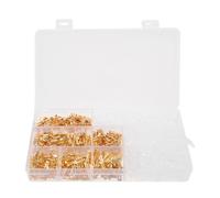 ARTSEWPLY Assortiment de 450 Cosses à Sertir en Cuivre Doré Gaine Isolante Connecteurs Électriques à Déconnexion Rapide pour Câblage Automobile et Industriel Kit de Bornes Électriques