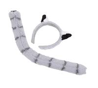 ARTSEWPLY Bandeau Oreilles Et Queue Animal Peluche Accessoire Festival Adorable Et Confortable Serre-tête Pour Costume Animaux Garçon Fille Adulte Décoration Fête Halloween Carnaval