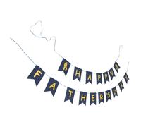 ARTSEWPLY Bannière Suspendue pour Fête des Pères en Papier Métallisé Or, Fanions à Queue D'hirondelle, Décoration Intérieure/extérieure, Accessoire Photo pour Célébration et Anniversaire