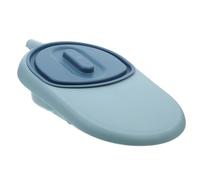 ARTSEWPLY Bassin de Lit Bleu pour Personnes Âgées et Femmes Alitées avec Couvercle Anti-débordement Design Incliné Confortable et Gestion des Odeurs Urinoir Multifonction pour Soins à