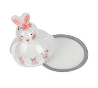 ARTSEWPLY Beurrier Céramique Lapin Adorable Assiette à Beurre et Dessert Récipient Pratique pour Stockage et Décoration Cuisine